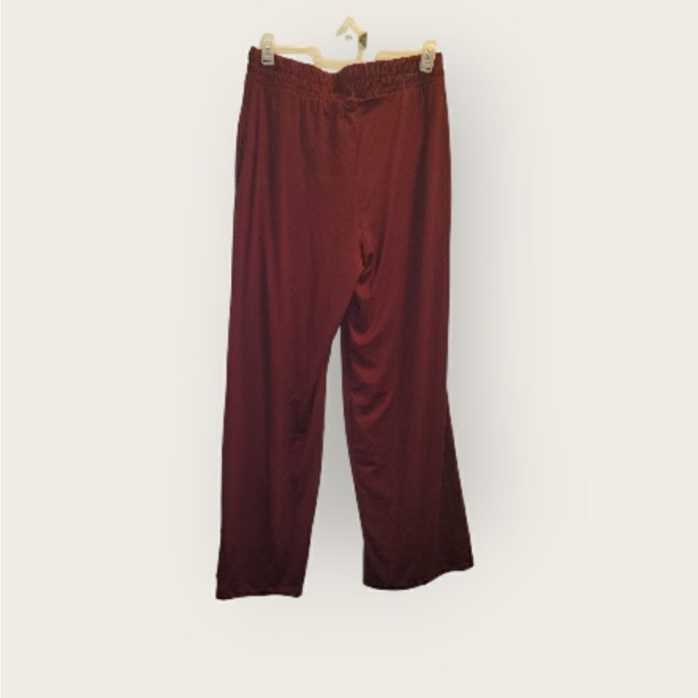 Rebdolls Essential Wide Leg Pull On Pants With Pockets Burgundy 1x Nwt — image 3 of 5